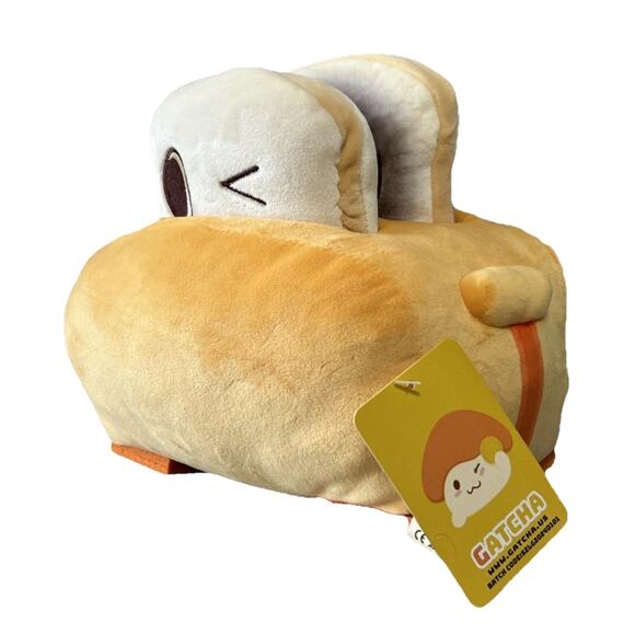 Plush Toaster Removable Happy Sad Toast & Masked Owl Gatcha Clawcade Edition 9” - Picture 5 of 15